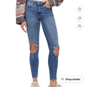 Free People Women's busted knee skinny Jeans